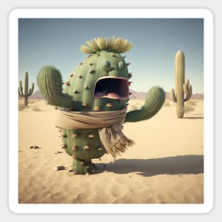 Clay Screaming Cactus 2 Sticker